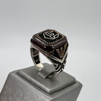 Bague Chevalière en argent massif pour homme 925/1000